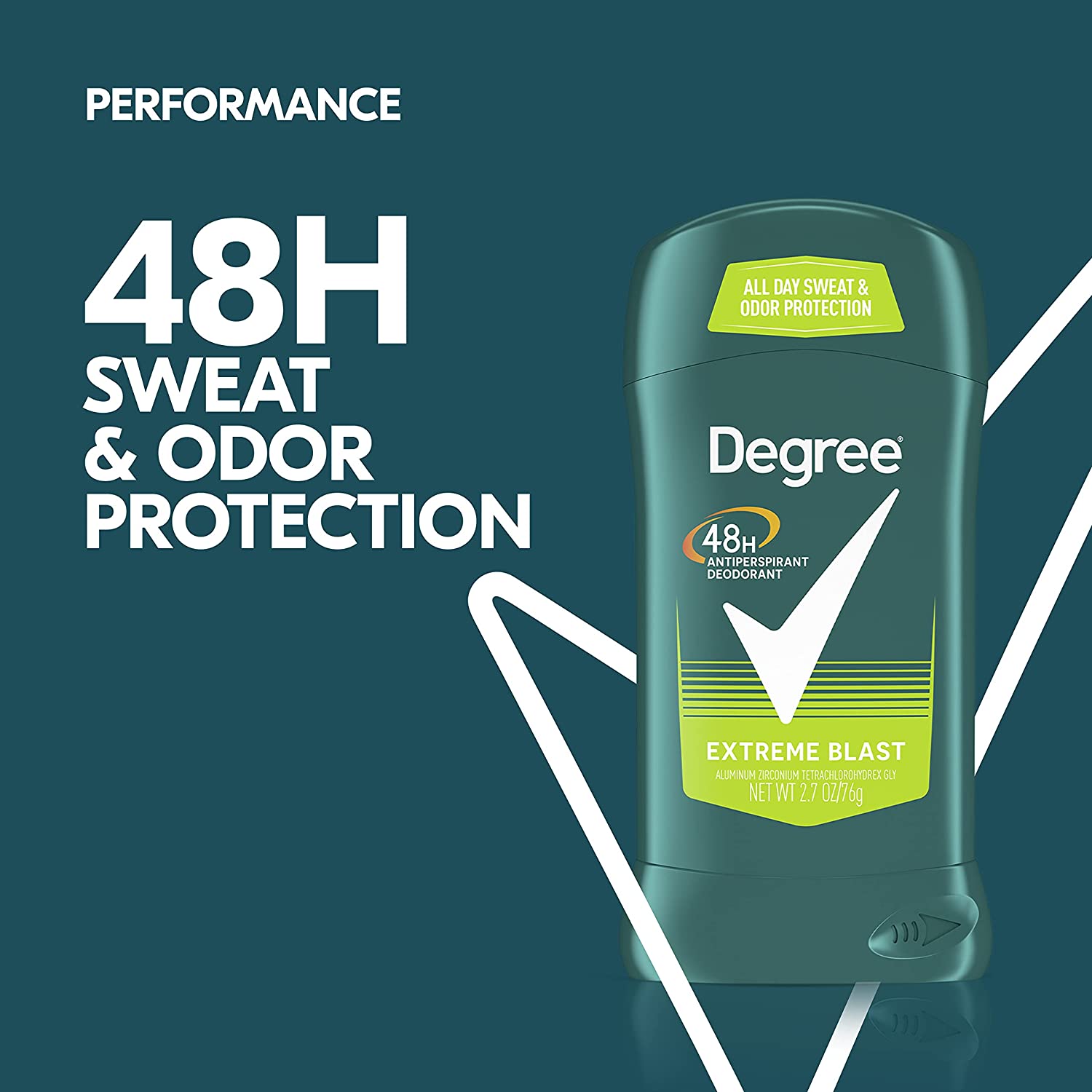 Degree Men Original Protection Antiperspirant Deodorant 48-Hour Sweat and Odor Protection Extreme Blast Antiperspirant For Men 2.7 oz, Pack of 6 - Image 7